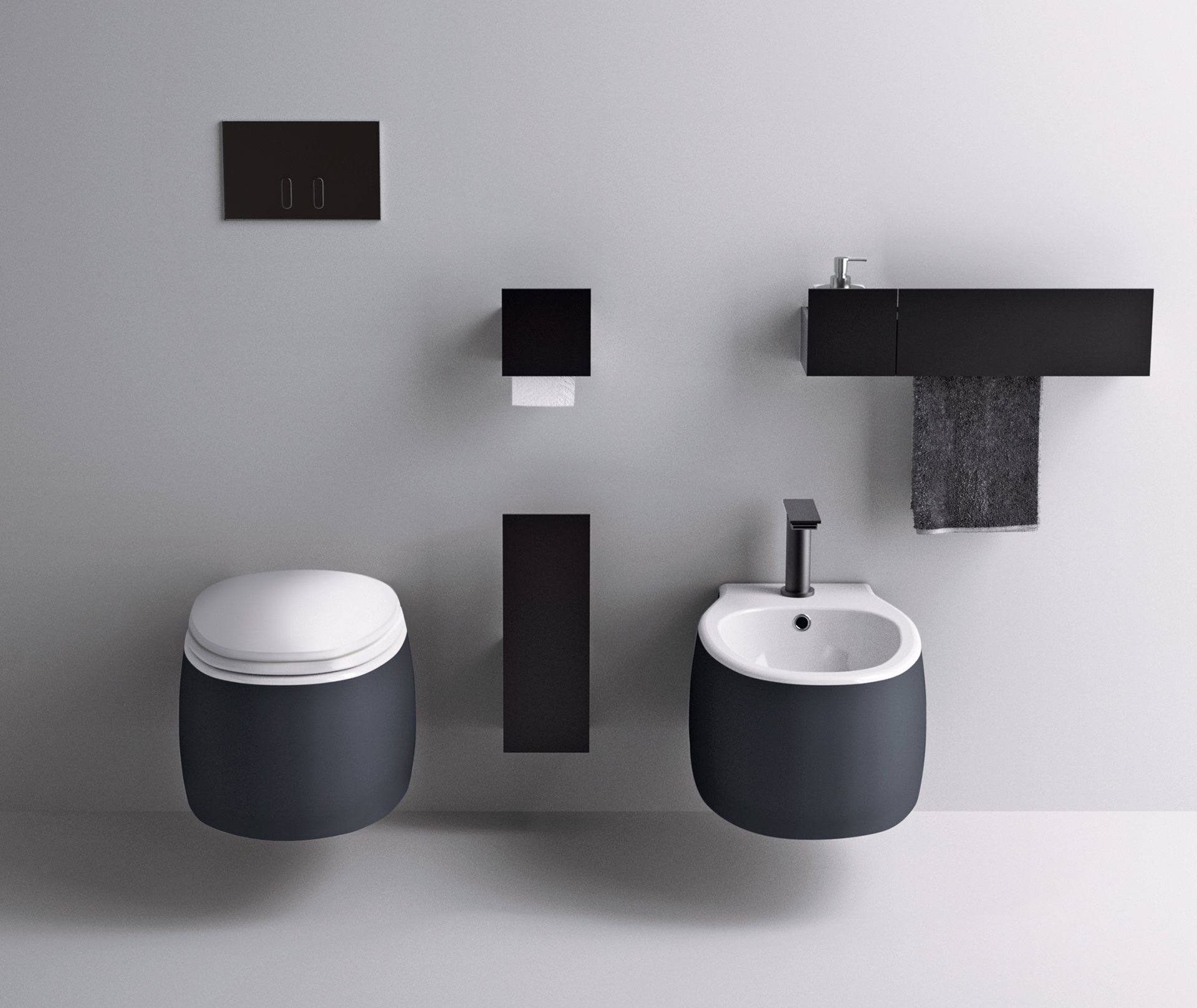 Artedomus Sen Toilet Roll Holder Sen Asen0972 Toilet Roll Holder In Black