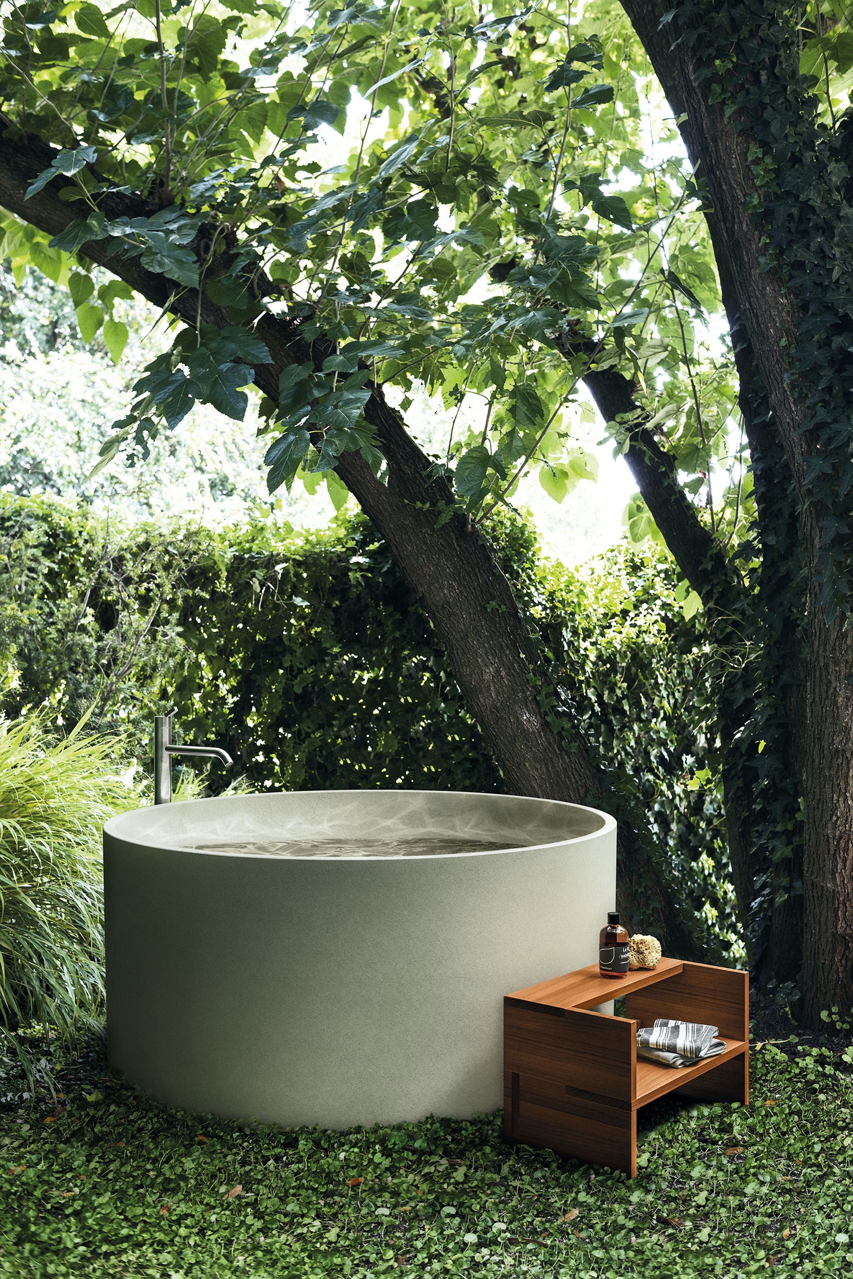 concrete soaking tub