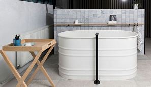 Buxeuil Chiselled and Brushed floor with X table, Vieques bath, Dot Line accessories, Sen tap and Artesserae Elba mosaics.jpg