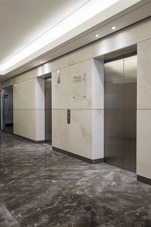 Grigio Imperiale Polished floor and Rocca Bianca Polished walls. Angel Place, Sydney.jpg