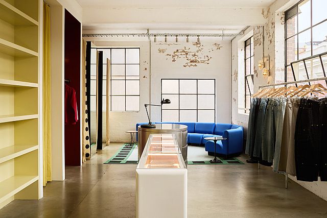 Mane By Stable, the award winning retail fit-out by Studio Manifold, in Collingwood, Melbourne.