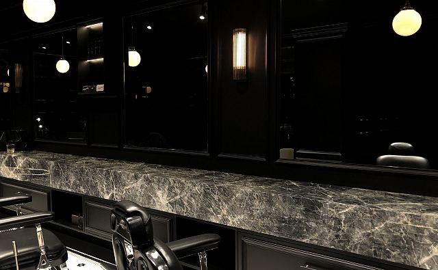 Breccia Nera at Blade and Barrel Barber Shop, Sydney by Habitat Housing. Installed by Geologic Stone - 10.jpg