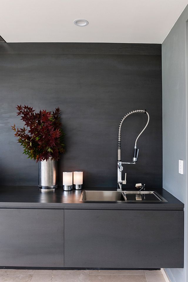 Maximum Zinc benchtop, splashback and drawer fronts