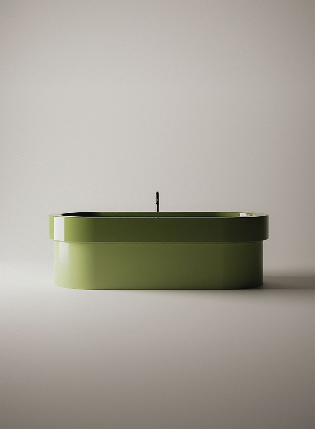 Cenote Bath Pistachio in Gelcoat by Patricia Urquiola for Agape