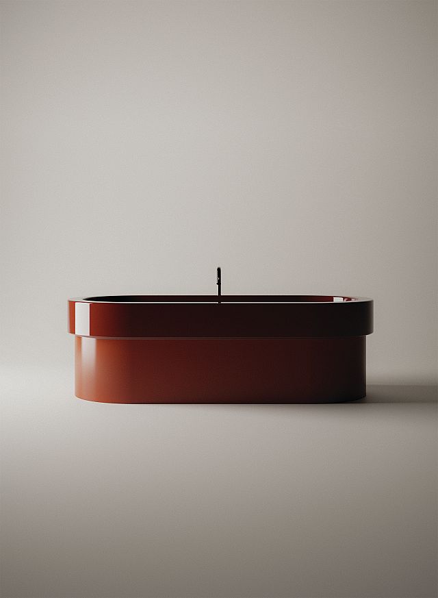 Cenote Bath Red in Gelcoat by Patricia Urquiola for Agape
