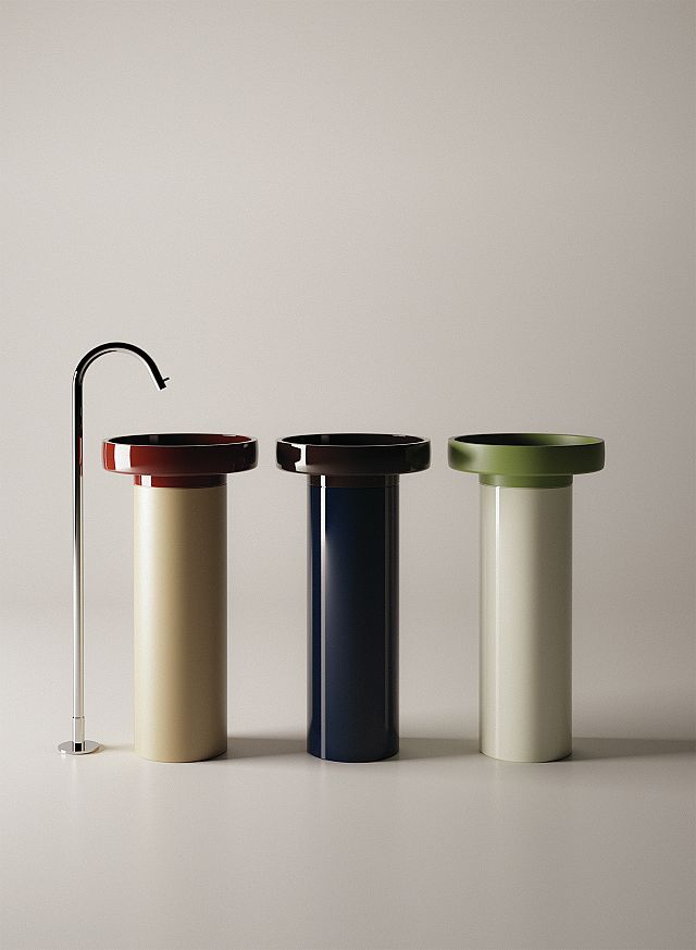 Cenote Freestanding Basin Gelcoat by Patricia Urquiola for Agape