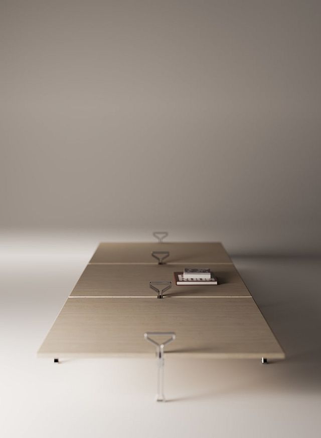 Agape Schwob Coffee Table in travertine designed by Angelo Mangiarotti and Bruno Morassutti