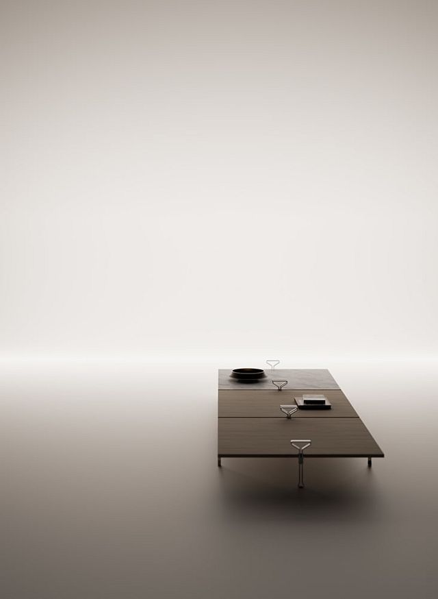 Agape Schwob Coffee Table in travertine designed by Angelo Mangiarotti and Bruno Morassutti