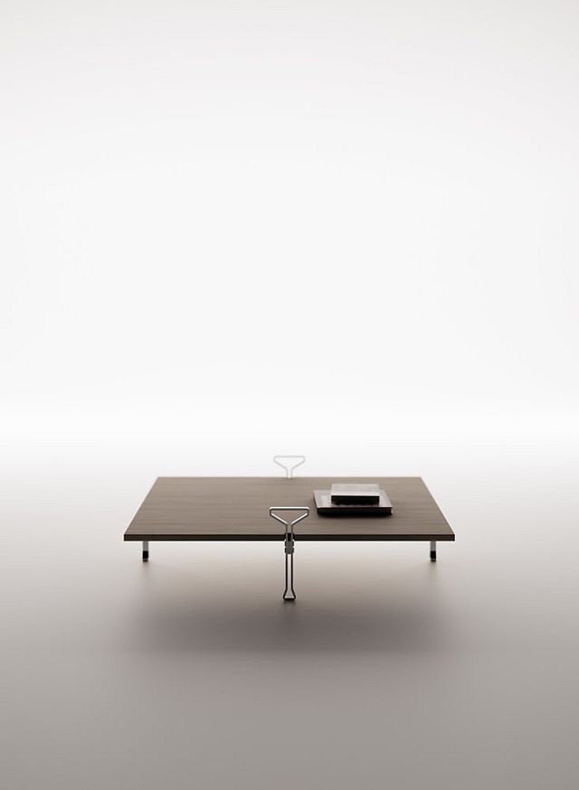 Agape Schwob Coffee Table in travertine designed by Angelo Mangiarotti and Bruno Morassutti