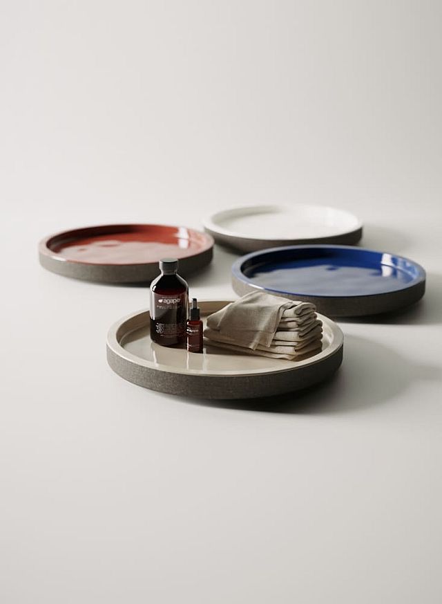 Cenote Stool / Tray by Patricia Urquiola for Agape