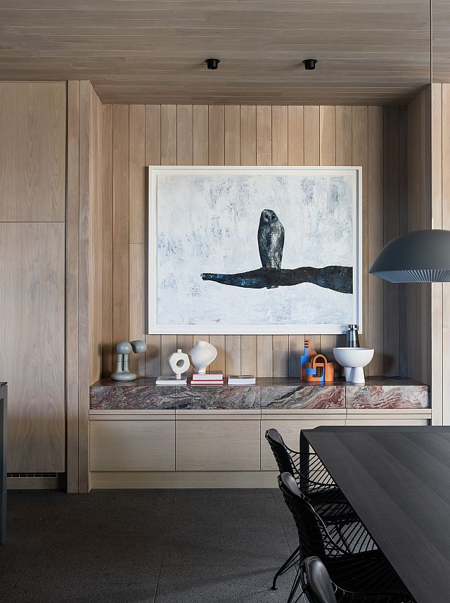 Opus Rosso Honed used as benchtop at Weeroona House by Neil Architecture and Simone Haag