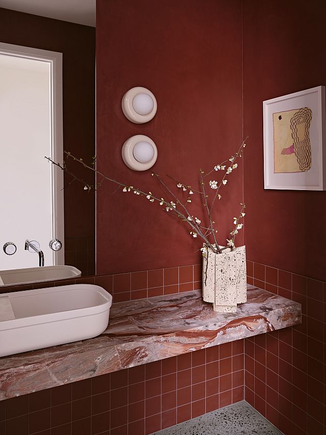 Opus Rosso stone and Antilia 20 tiles at Isaac House by Darren James. Photography by Brock Beazley.jpg