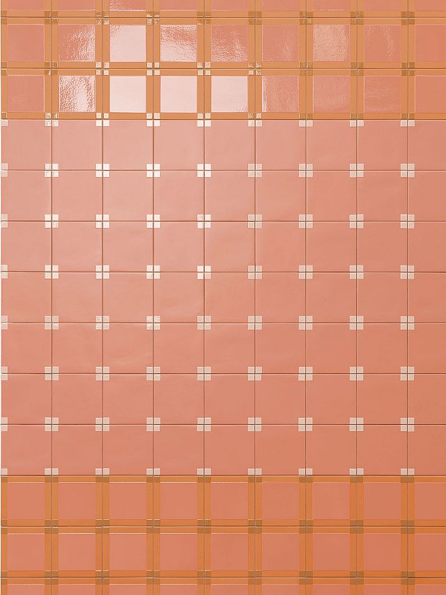 Mutina Homage to the Square tiles in Peach colour