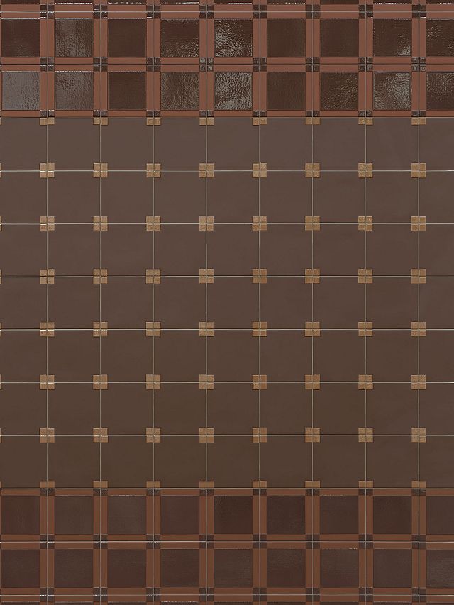 Mutina Homage to the Square tiles in Chocolate colour