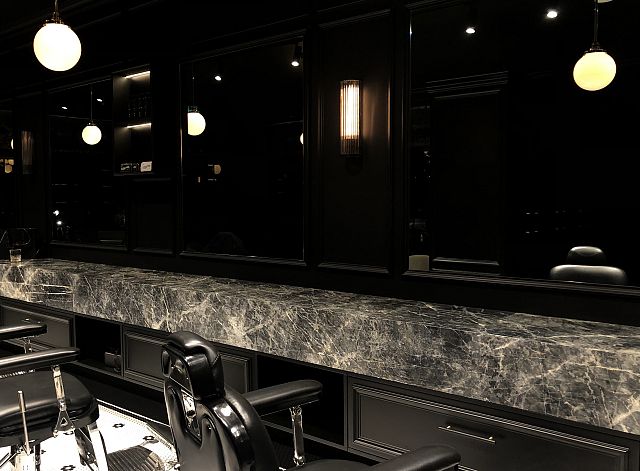 Breccia Nera at Blade and Barrel Barber Shop, Sydney by Habitat Housing. Installed by Geologic Stone - 10.jpg