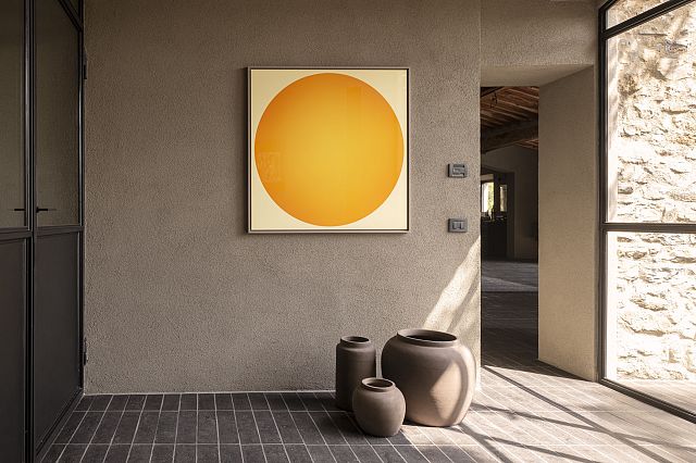 Cotto Manetti Terre Colorate handmade terracotta tiles at Casamorelli, Radda in Chianti, Italy. Design by Holzrausch Studio. Photography by Oliver Jaist. Note: Terre Colorate has had Geal colour enhancer applied