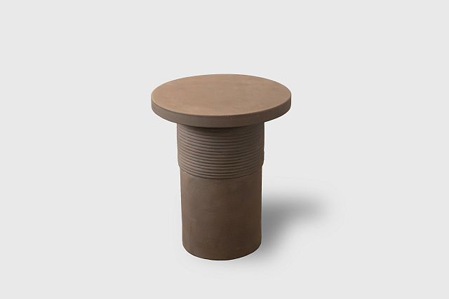 Bound Table designed by Locki Humphrey for New Volumes in marrone terracotta