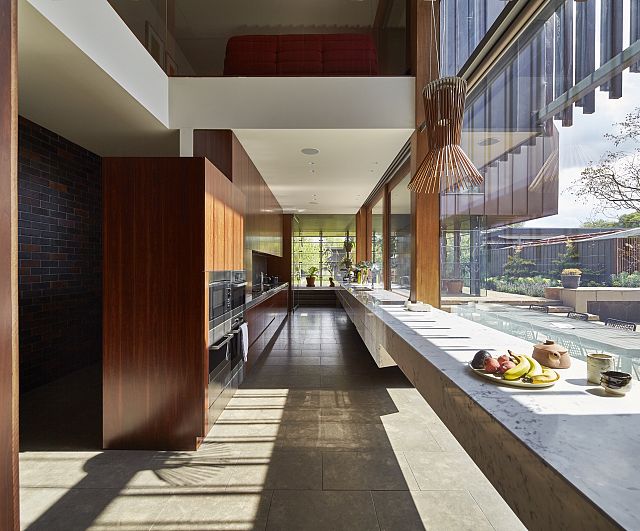 Pietra Bronzea Brushed Residential Flooring - John Wardle Architects HQ -4.jpg