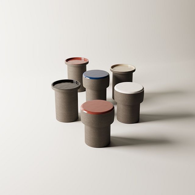Cenote Stool / Tray by Patricia Urquiola for Agape