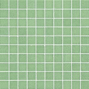 Vixel C.18 glass mosaic in sage green with uneven finish, for pools, bathroom walls and kitchen splashbacks